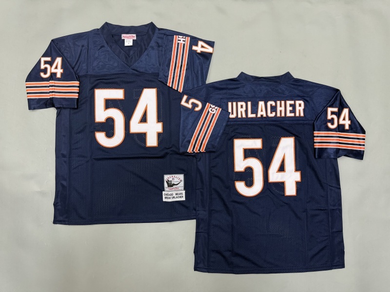 Men 2025 Nike Chicago Bears #54 Urlacher blue Throwback Limited NFL Jersey style 002->chicago bears->NFL Jersey
